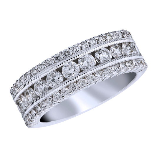 Spark Triple Row Diamond Band 1.54cttw/14KW