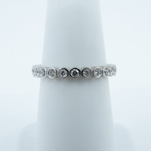 Spark Bezel Set Eternity Diamond Band 0.56cttw/14KW