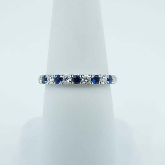 Spark Diamond and Sapphire Ring .30cttw/.21cttw