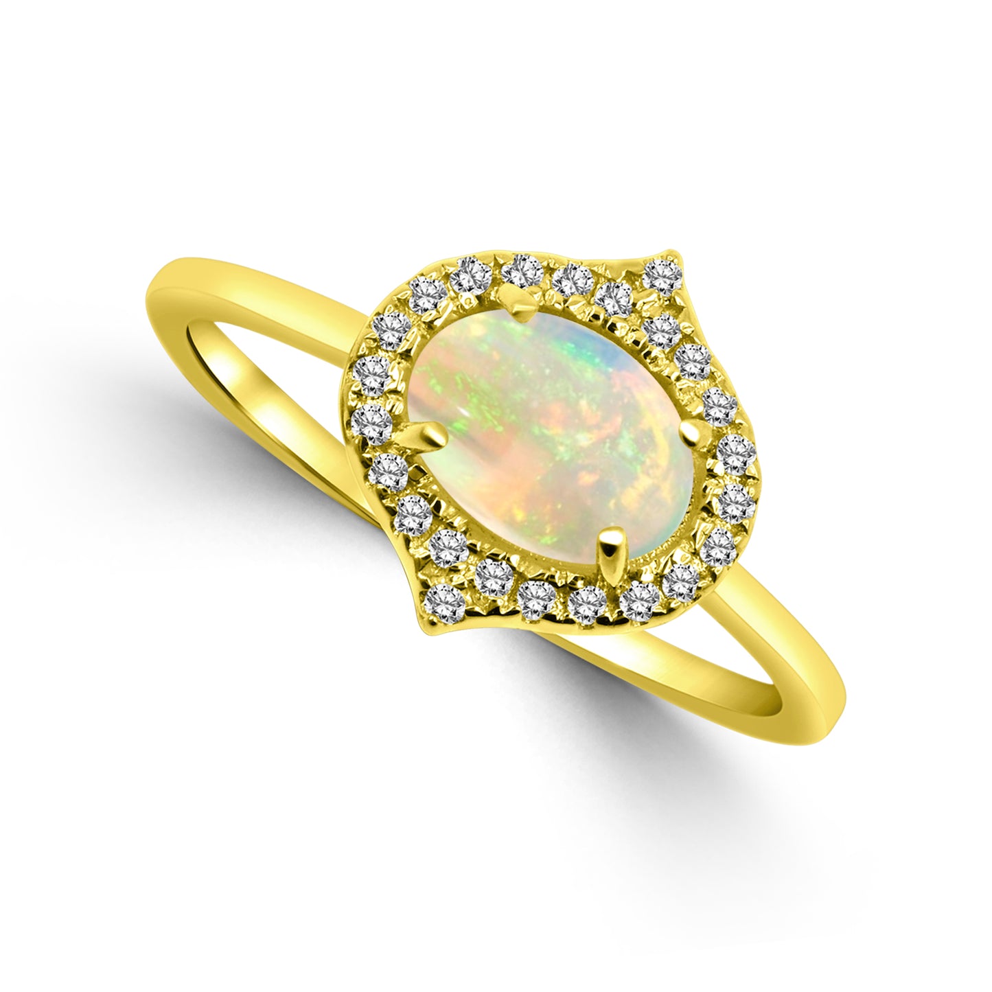 Opal and Diamond Fashion Ring