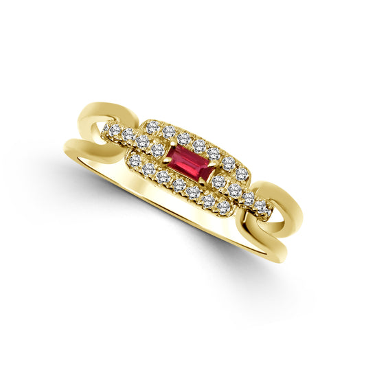 Ruby and Diamond Fashion Ring