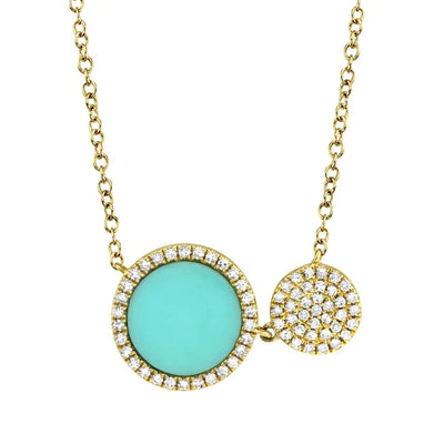 Double Disc Turquoise Necklace