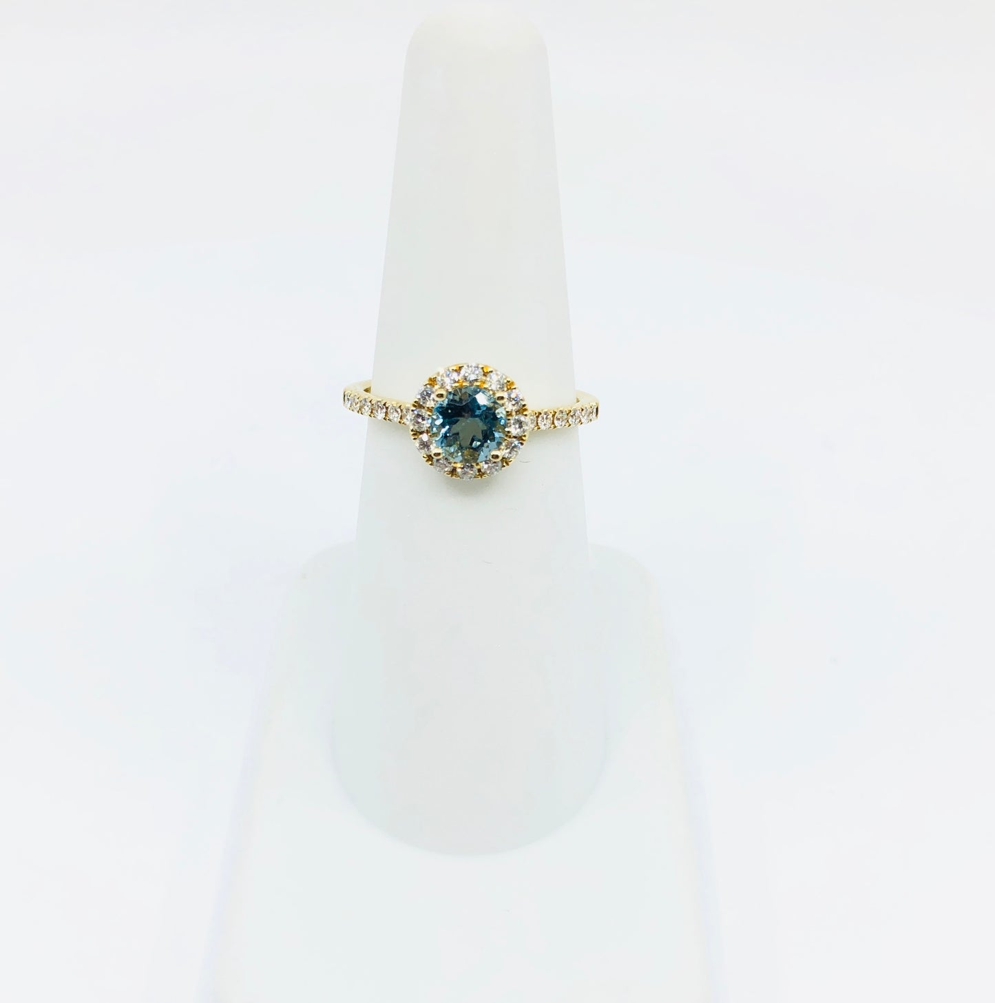 Aquamarine and Diamond Ring