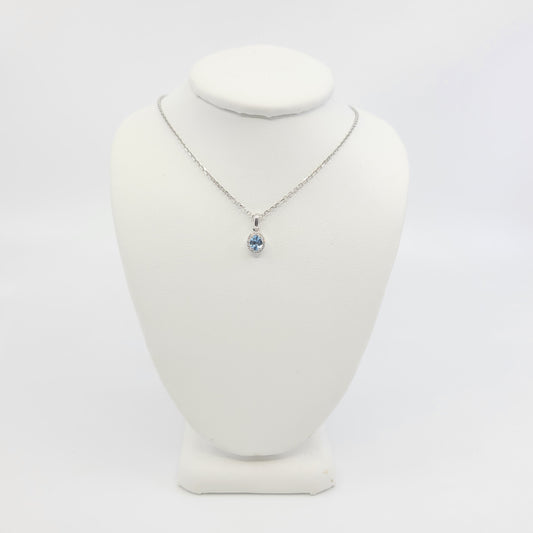 Aquamarine and Diamond Pendant
