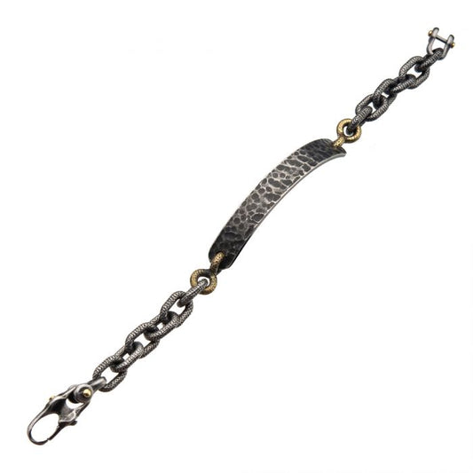 Antiqued Metal ID Bracelet