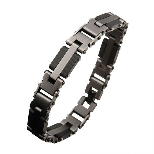 Solid Carbon Link Bracelet