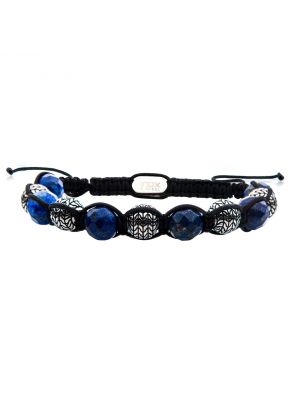Lapis Bead Adjustable Bracelet
