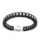 Black Leather Thread Bracelet