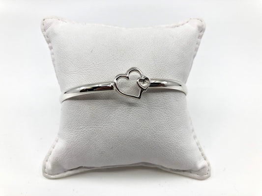 Sterling Silver Double Heart Bracelet