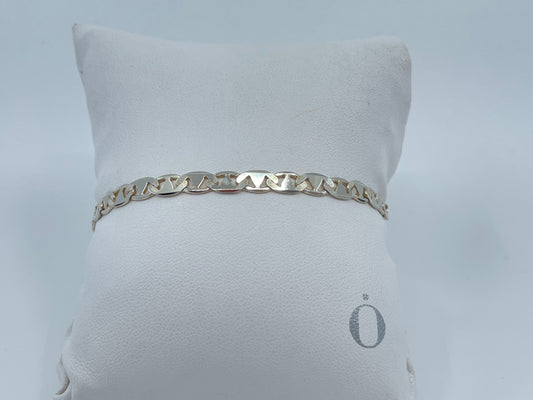 Estate Silver Flat Fancy Bracelet