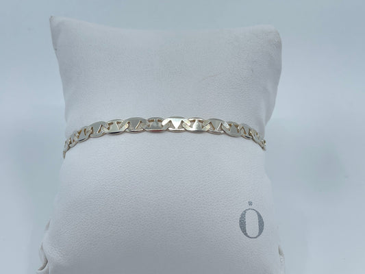 Estate Silver Flat Fancy Bracelet