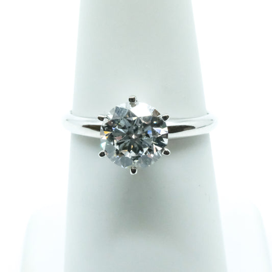 1.57ct Lab Grown Round Solitaire Ring