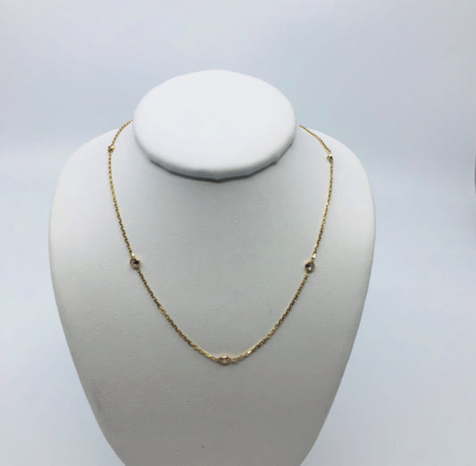 Diamond Station Necklace