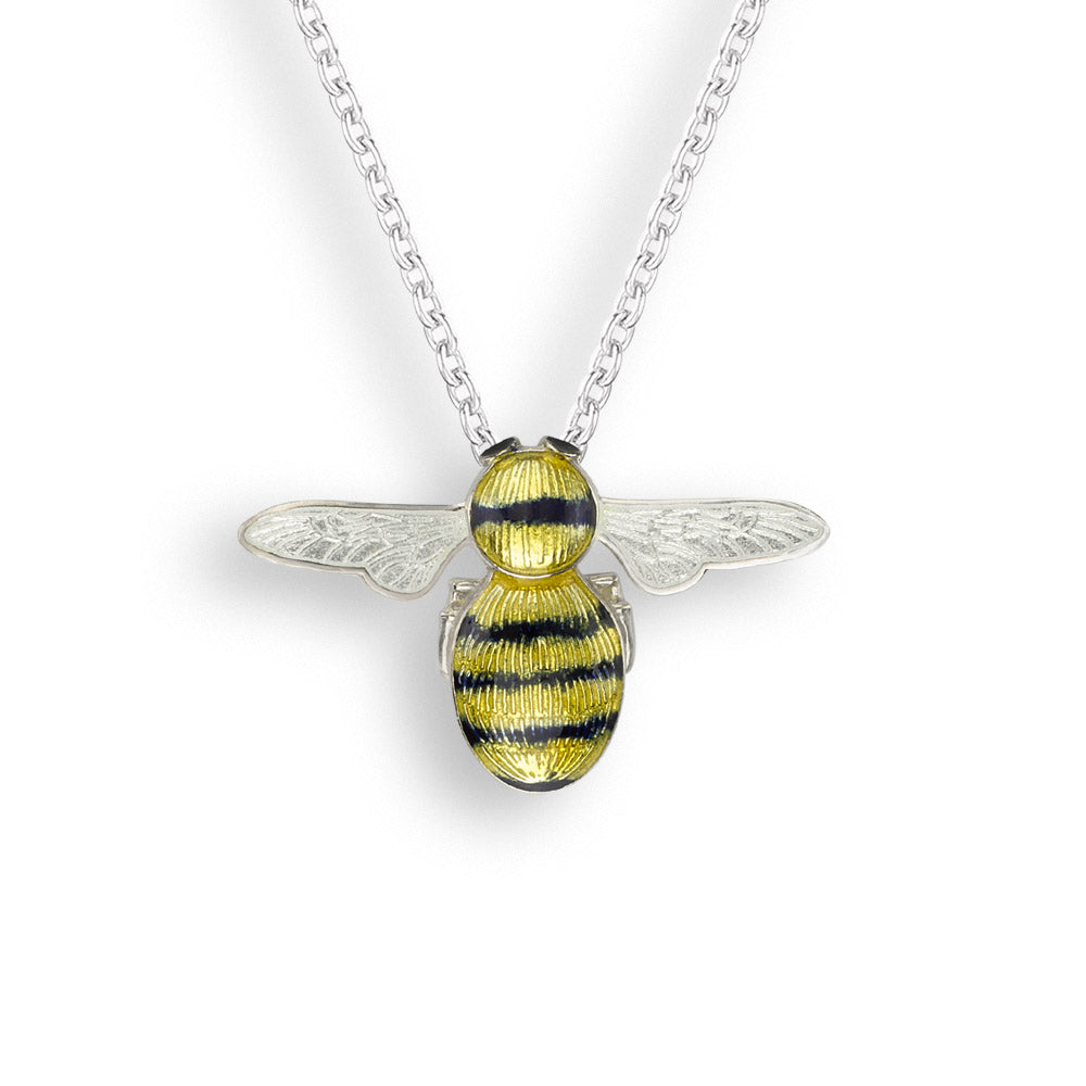 Yellow Bee Necklace. Sterling Silver