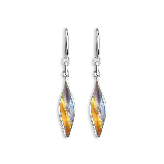 Sunset Aurora Wire Earrings. Sterling Silver