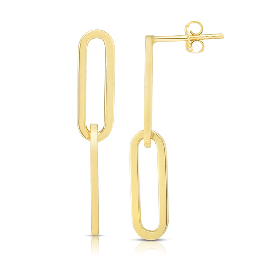 Gold Paperclip Earrings