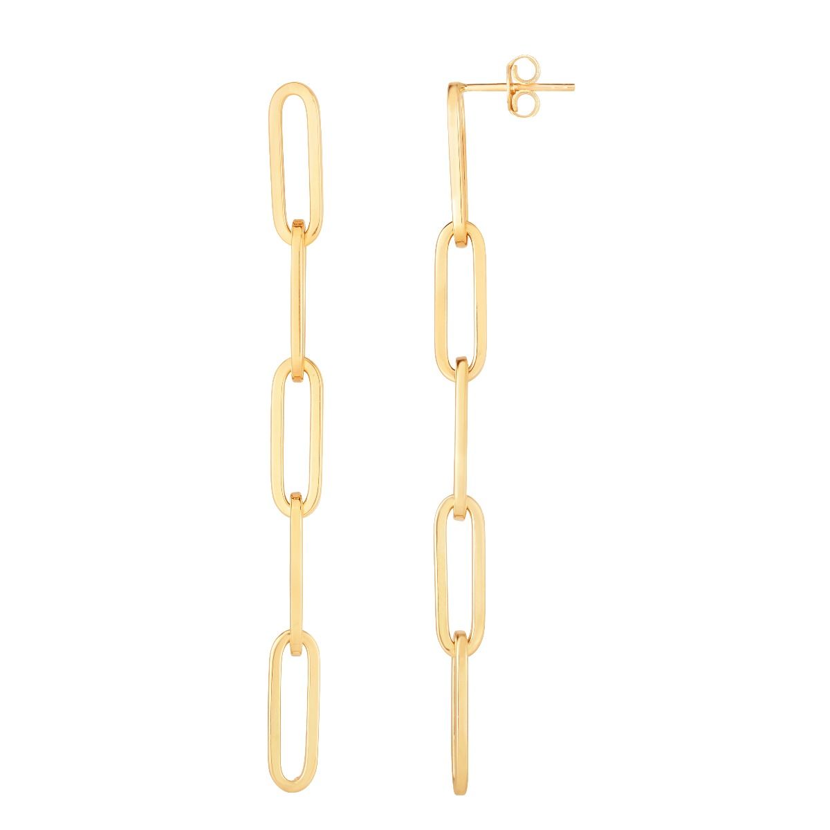 Gold Paperclip Earrings