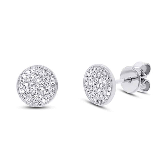 Pave Diamond Circle Earrings