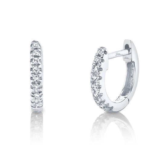 Mini Diamond Huggie Earrings