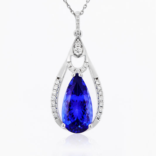 Tanzanite and Diamond Pendant